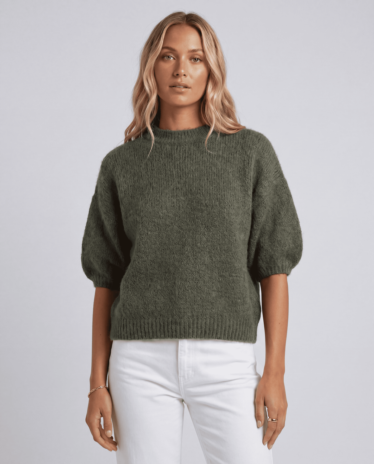 Women's Half Sleeve O-Neck Loose Knit Sweater | S–XL | 9 Colours