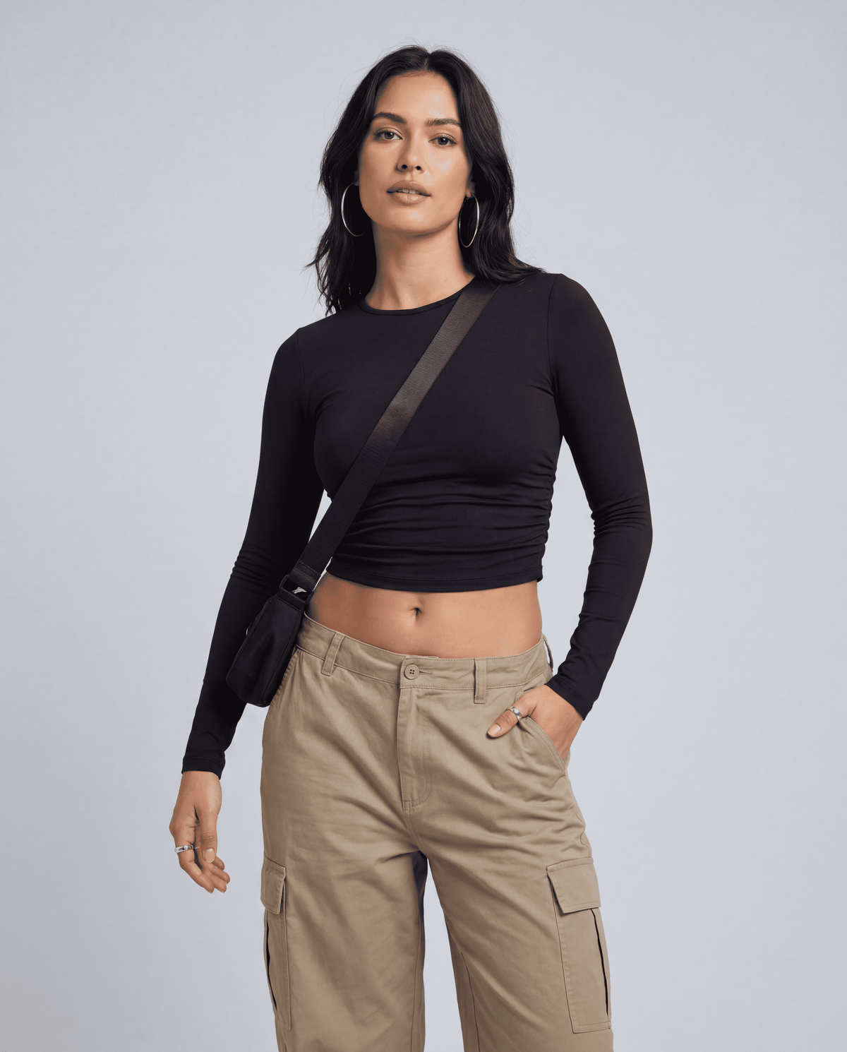 Women's Long Sleeve Slim Fit Crop Top | XS–XL | 9 Colours