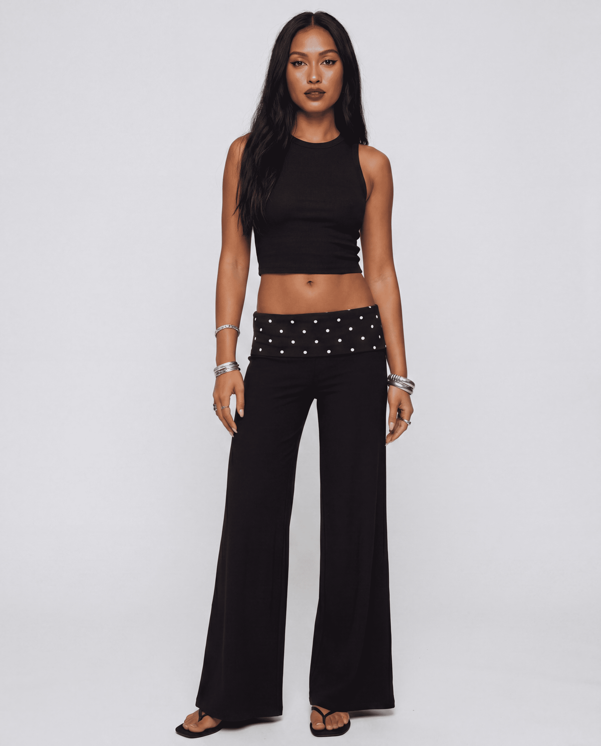 Women's Wide Leg Fold-Over Flare Sweatpants | S–XL | 15 Styles