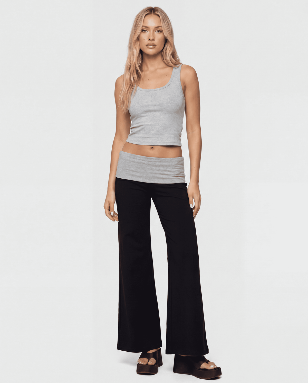 Women's Wide Leg Fold-Over Flare Sweatpants | S–XL | 15 Styles