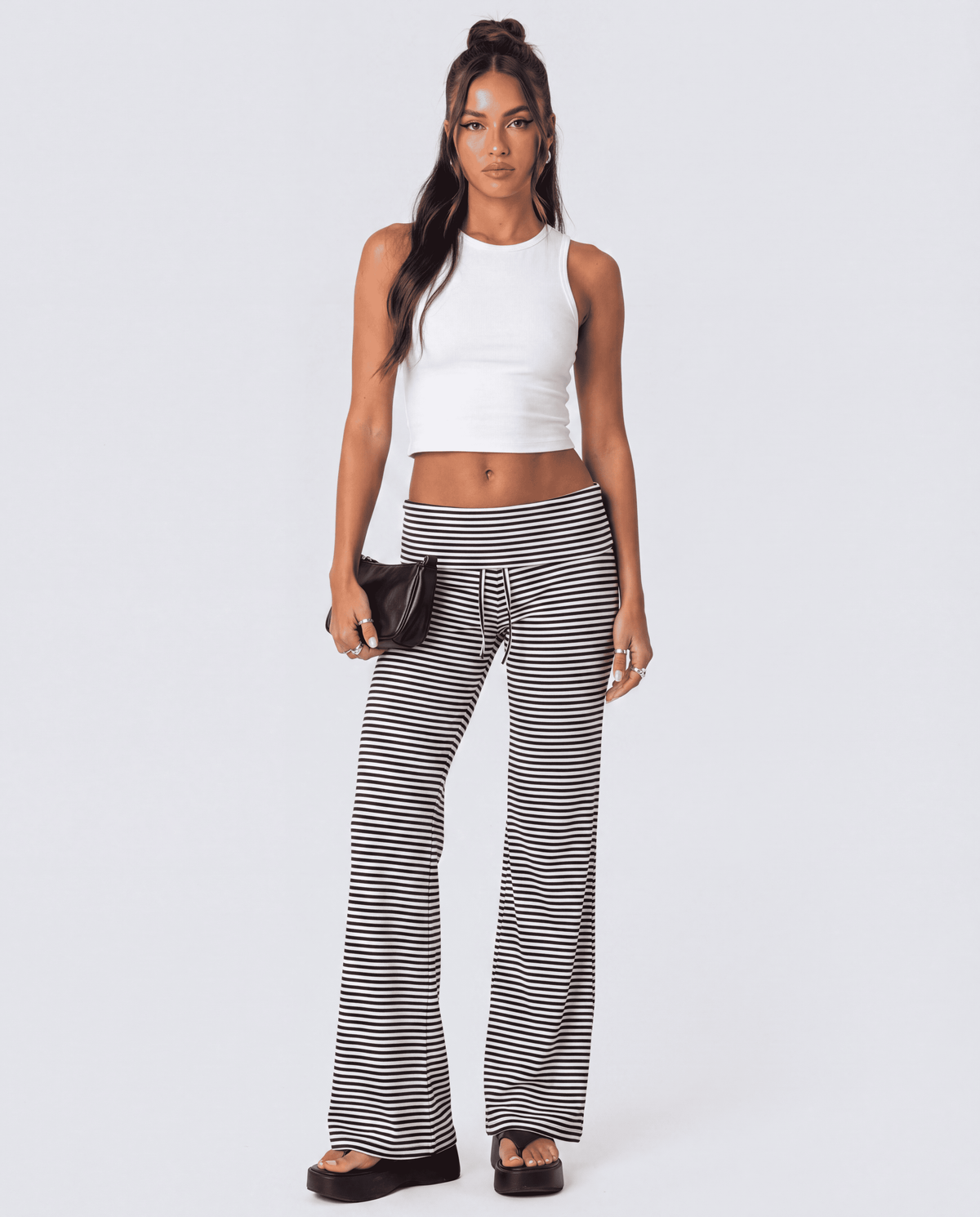 Women's Wide Leg Fold-Over Flare Sweatpants | S–XL | 15 Styles