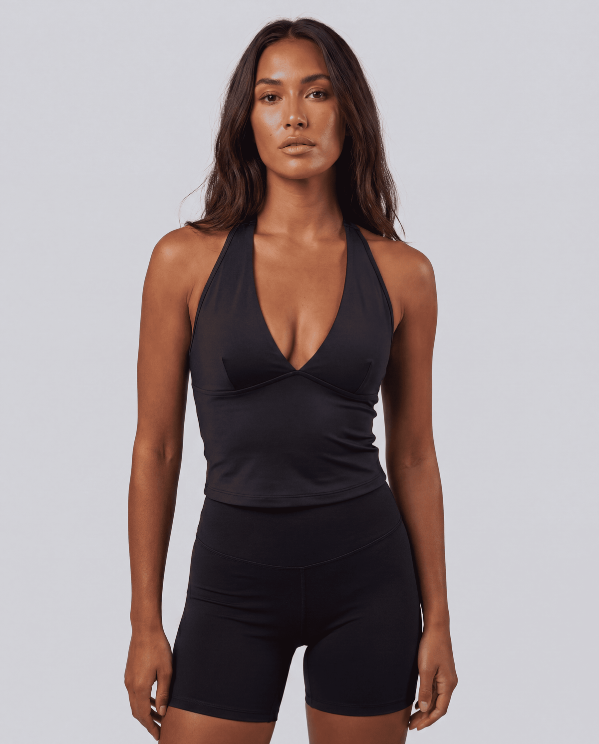 Women's Halter Neck Yoga Vest Built-In Bra | S–XL | 4 Colours