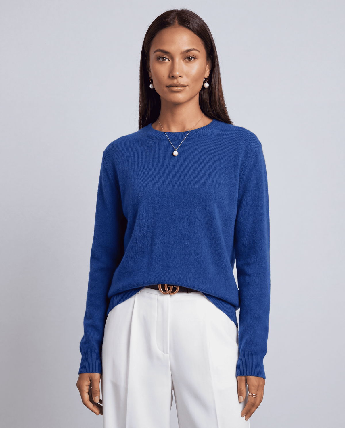 Women's O-Neck Basic Knit Pullover Sweater | S–XXL | 12 Colours