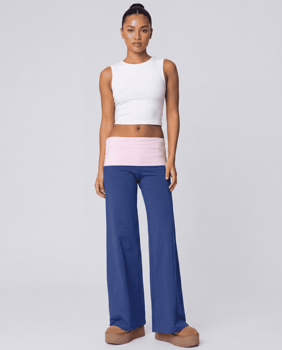 Women's Wide Leg Fold-Over Flare Sweatpants | S–XL | 15 Styles