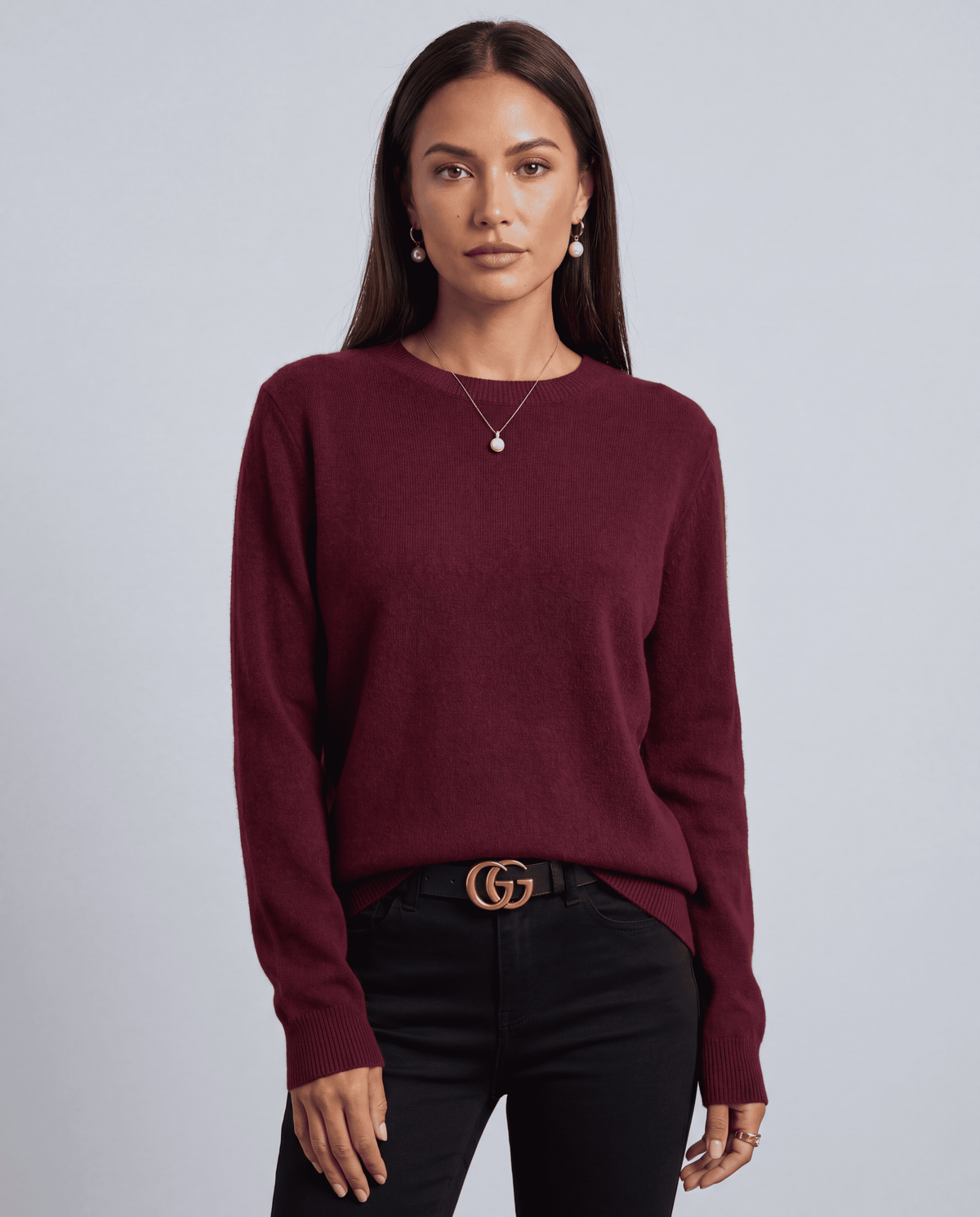 Women's O-Neck Basic Knit Pullover Sweater | S–XXL | 12 Colours