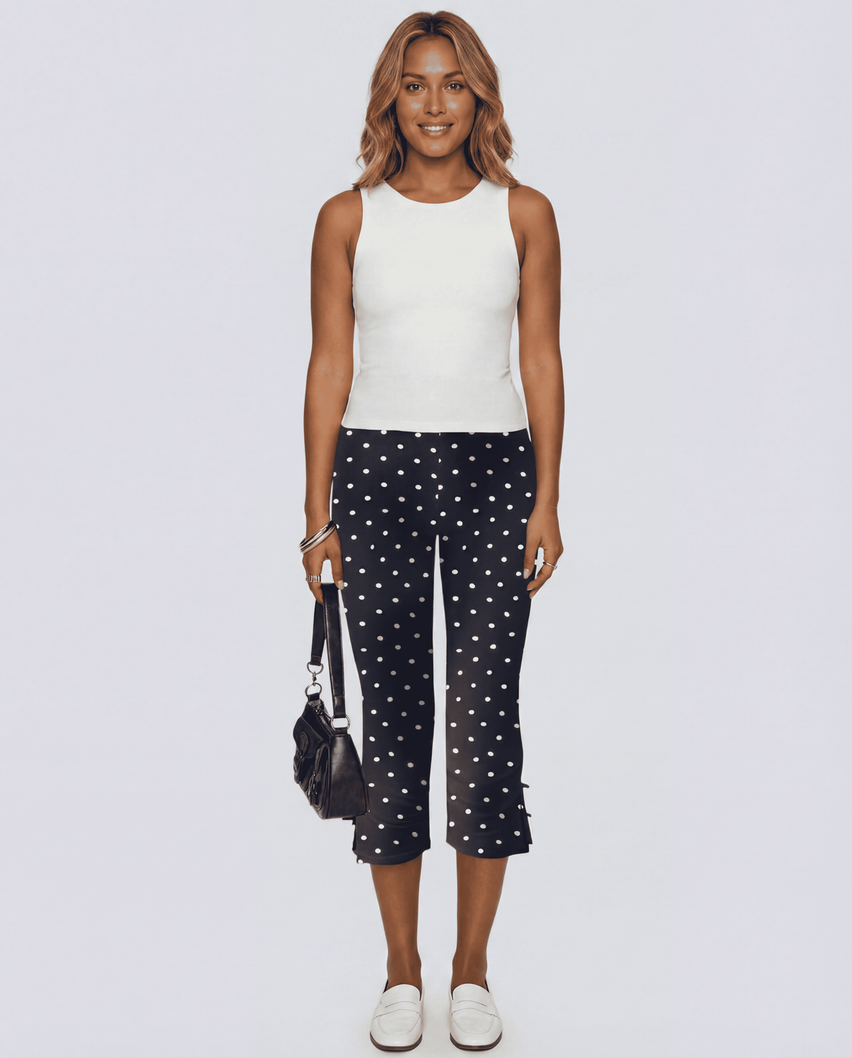 Women's Slim Fit Bow Detail Capri Pants | S M L | 4 Colours