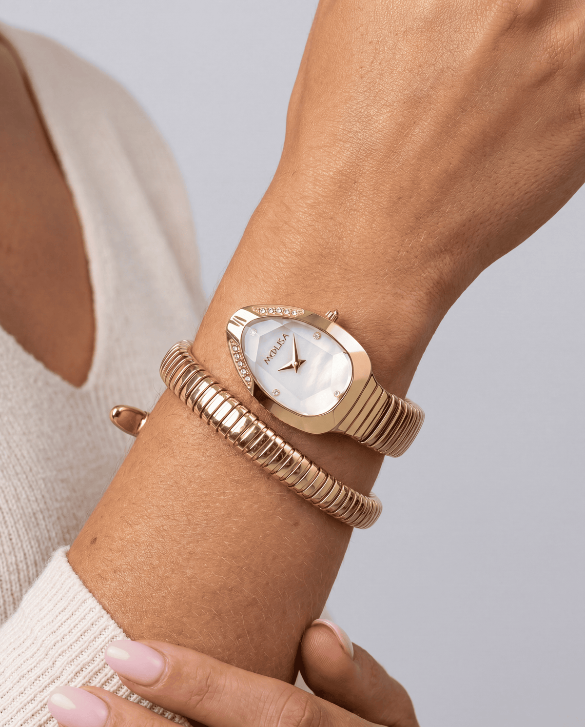 Women's Snake Diamond Bangle Dress Watch | 4 Styles