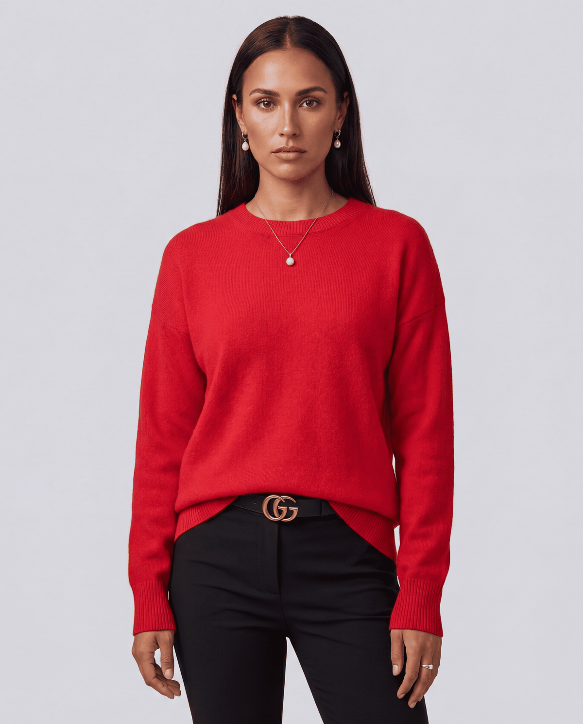 Women's O-Neck Basic Knit Pullover Sweater | S–XXL | 12 Colours