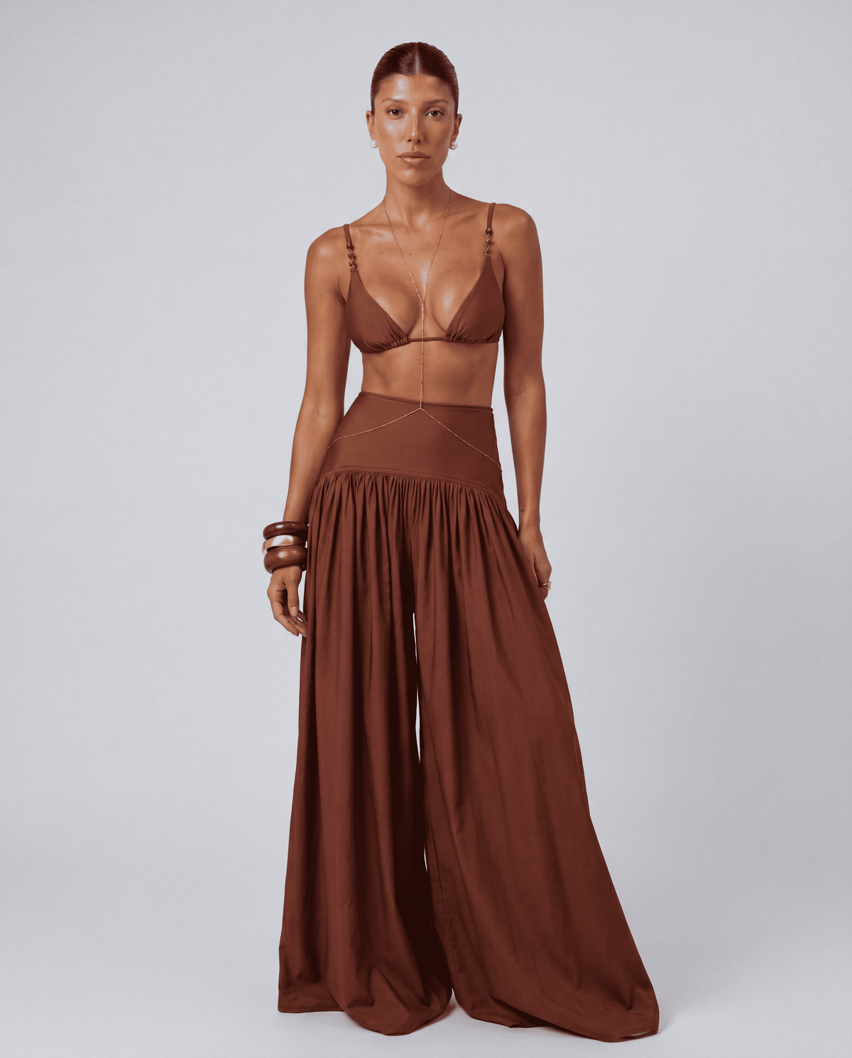Women's 3-Piece Bikini Set with Mesh Pants Cover-Up | S M L | 2 Styles