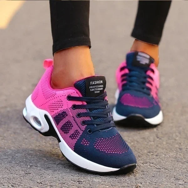 Blue Purple Women's Chunky Platform Vulcanize Running Sneakers