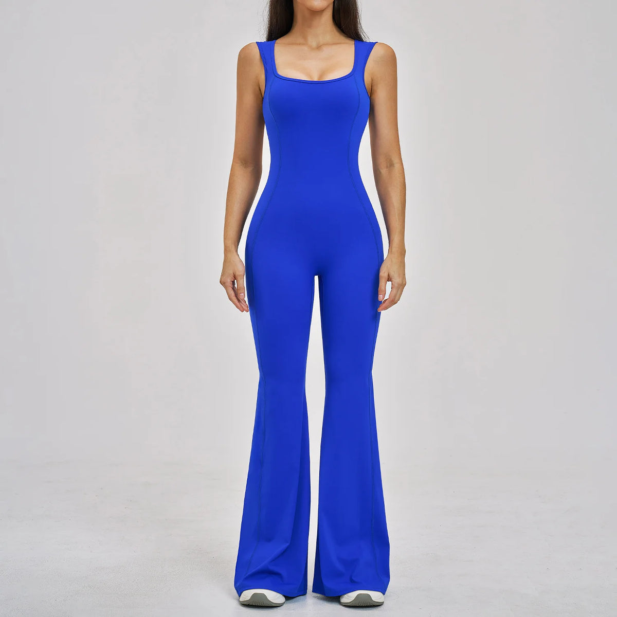 Flame Blue Women's Yoga Jumpsuit One-Piece Bodysuit