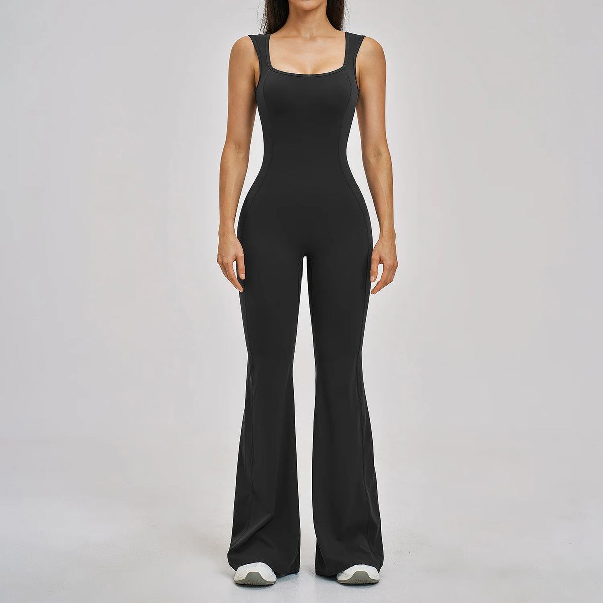 Premium Black Women's Yoga Jumpsuit One-Piece Bodysuit