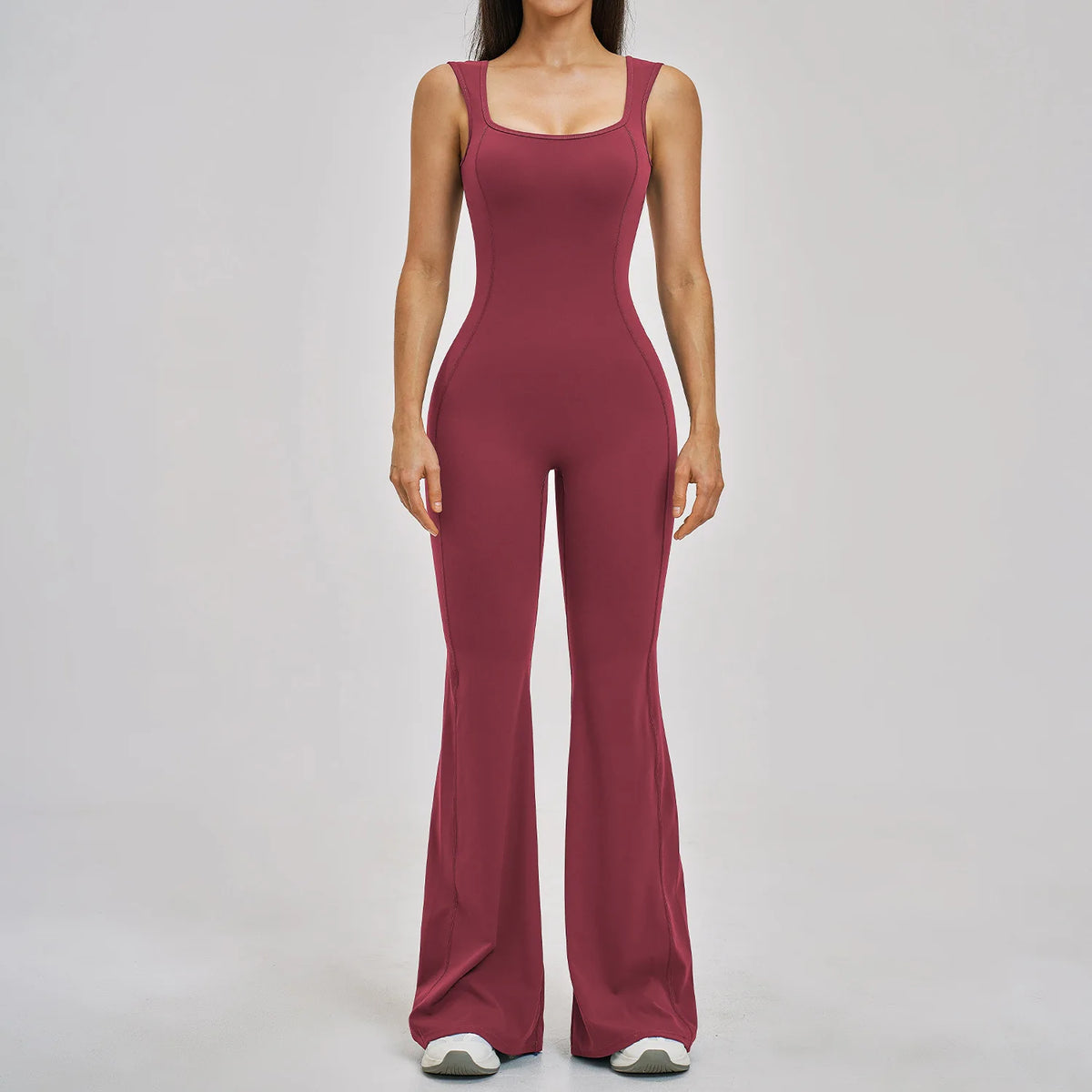 Vintage Red Women's Yoga Jumpsuit One-Piece Bodysuit