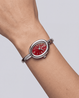 Silver / Red Strap