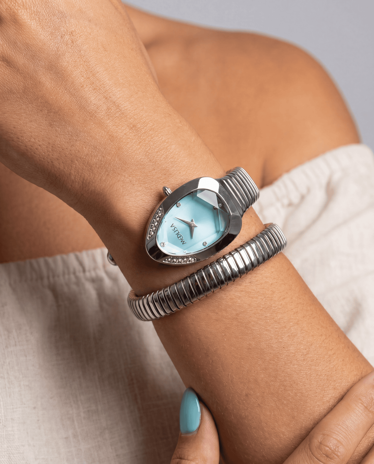 Women's Snake Diamond Bangle Dress Watch | 4 Styles