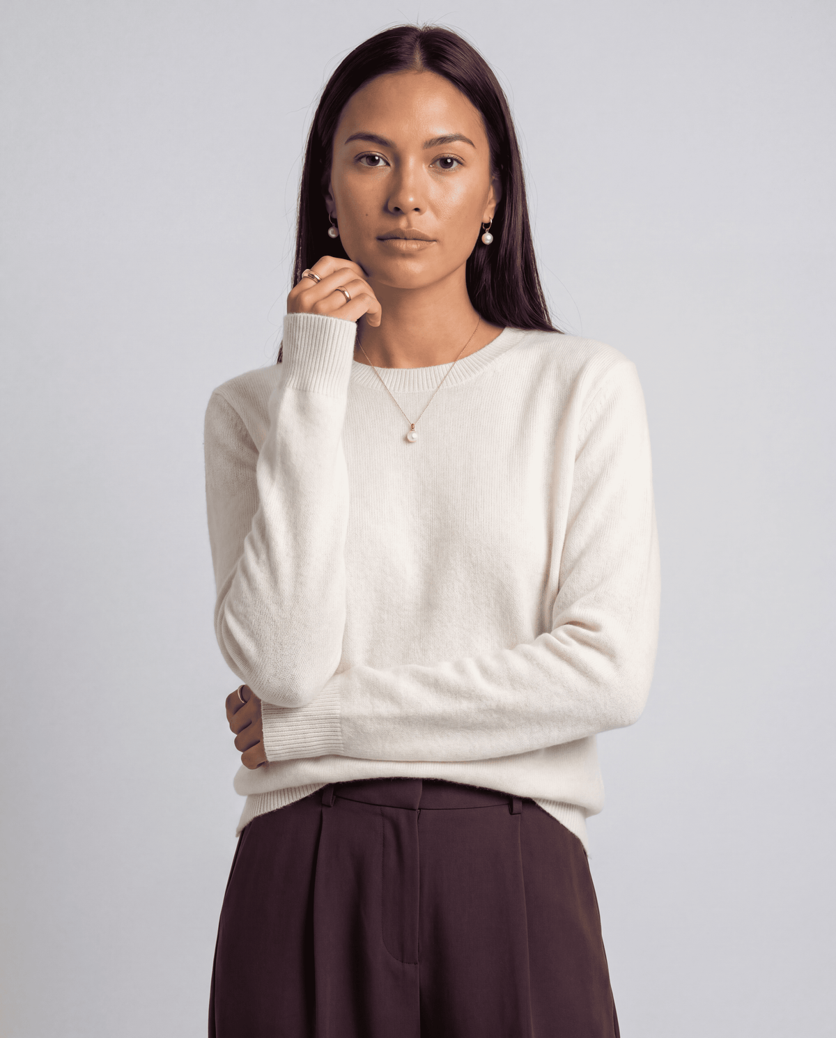 Women's O-Neck Basic Knit Pullover Sweater | S–XXL | 12 Colours