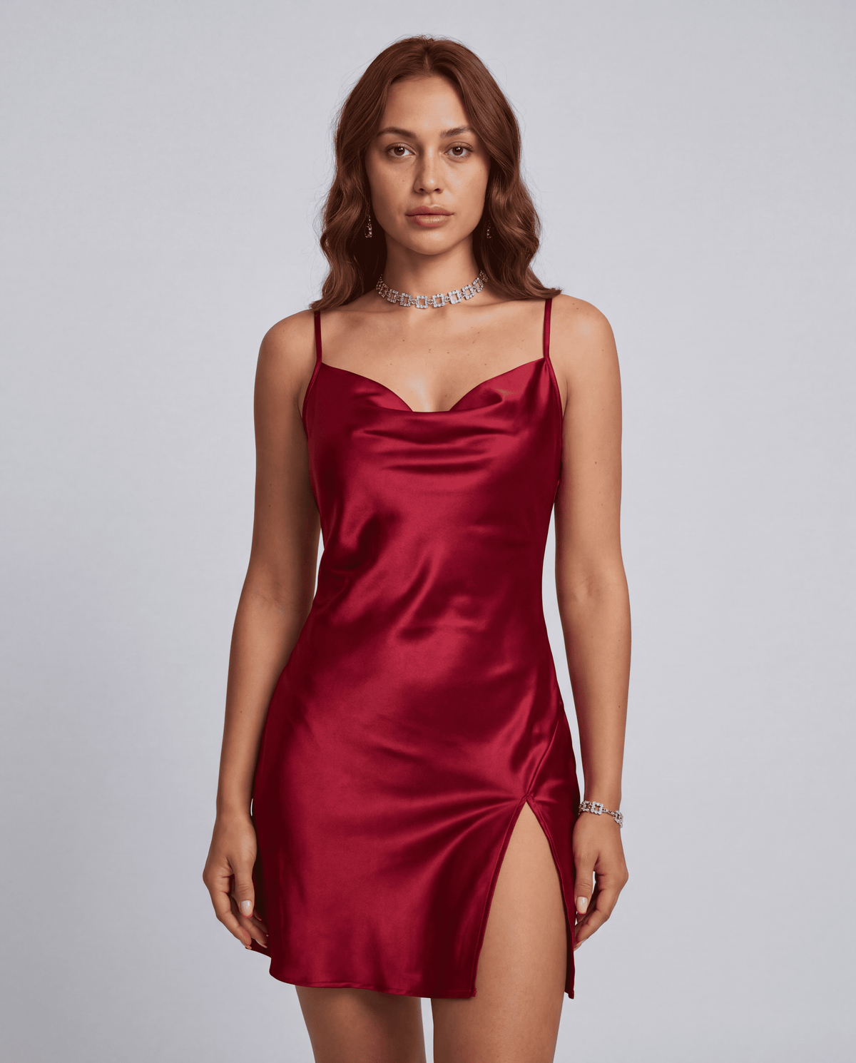 Women's Satin Split Backless Slip Nightdress | S–XL | 4 Colours