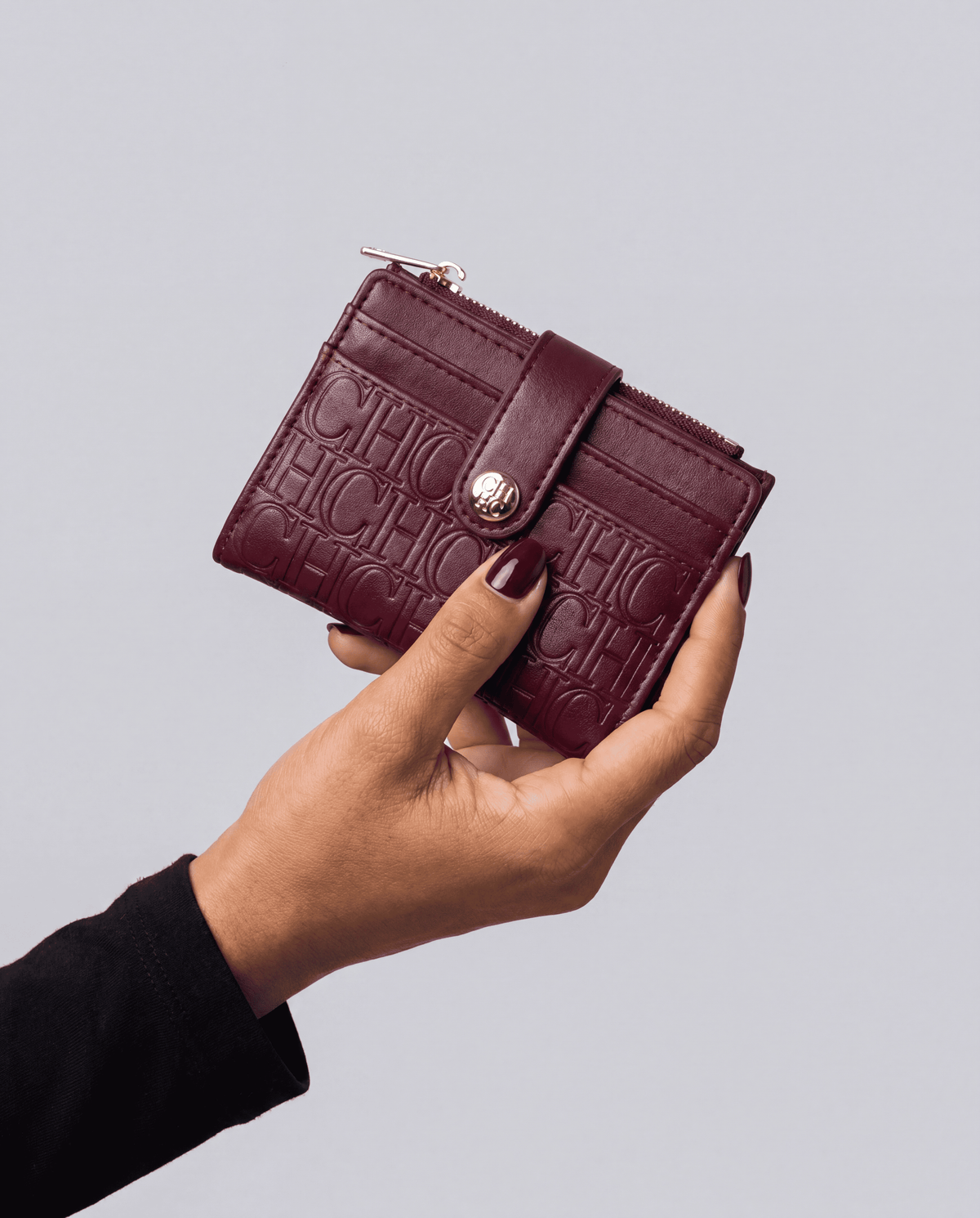 Women's Luxury Square Folding Button Wallet | 3 Colours